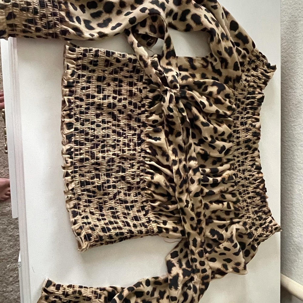 leopard express crop top